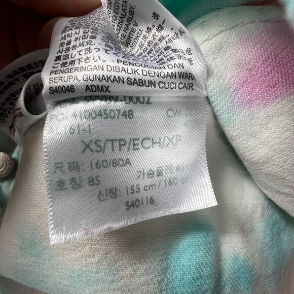 Levi's Pride Use Your Voice Jean Jacket Extra Small White Colorful Tye Dye Denim - Picture 9 of 16